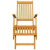 vidaXL Patio Deck Chairs with Footrests and Table Solid Wood Acacia - 4 of 4