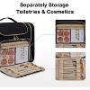 Paaaawaters Travel Toiletry Bag for Women, Water-resistant Cosmetic Makeup Bag, Large Capacity Door Room Essentials Travel Organizer - 3 of 4