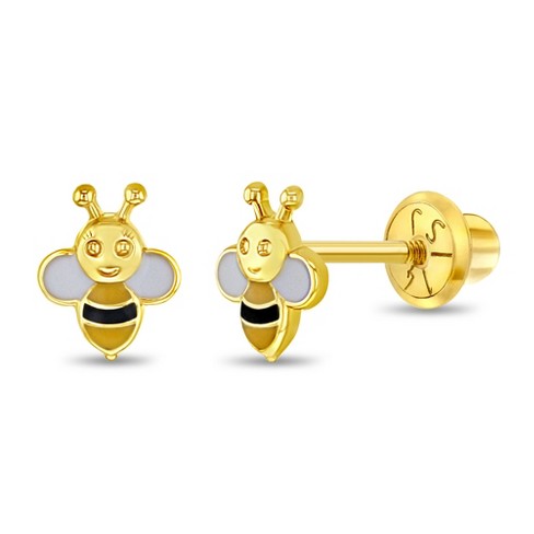 14k gold deals bee earrings