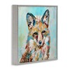 Stupell Industries Modern Fox Blue Accent Animal Black Framed Giclee Art - 3 of 4