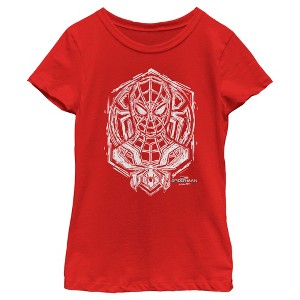 Girl's Marvel Spider-Man: No Way Home White Sketch T-Shirt - 1 of 4