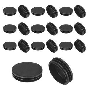 Unique Bargains Round Plastic Hole Plugs Patio Chairs Fences Metal Tubing Leg Cap Black - 1 of 4