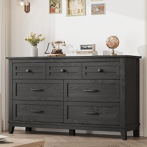 7 Dresser for Bedroom, 54 in Wide Drawer Dresser with Storage Freestanding, Wooden Closet Storage Chest for Living Room, Bedroom, Entryway - 1 of 4