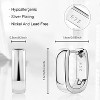 925 Sterling Silver Chunky Huggie Hoops, Small Thick Hoop Earrings for Women - 2 of 4