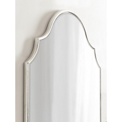 Leanna Silver Arched Wall Mirror with Scalloped Edges