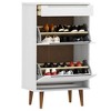 CLIHOME Shoe Cabinet With 2 Flip Drawers, Wooden Shoe Organizer with Adjustable Shelf, Narrow Shoe Rack - 3 of 4