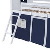 Okak Twin Wood Bunk Bed with Elegant Windows, Sills,Tent, Castle Loft Bed with Slide for Toddler Kids Teens Easy Assemble No Box Soring Needed, Blue - 4 of 4