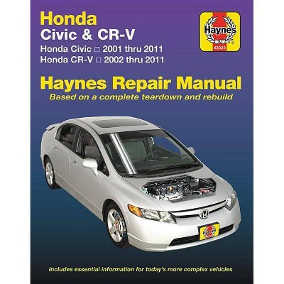 Honda Civic 2001 Thru 2011 & Cr-V 2002 Thru 2011 Haynes Repair Manual - (Haynes Automotive) by  Haynes Publishing (Paperback)