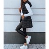 Imily Bela Oversized Hooded Puffer Vest Long Sleeveless Quilted Winter Outerwear for Women - 3 of 4