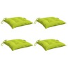 vidaXL Chair Cushion Non Slip Outdoor Patio Seat Cushion Pad Oxford Fabric - Bright Green 15.7" x 15.7" x 2.8" 4-Pack - 3 of 4