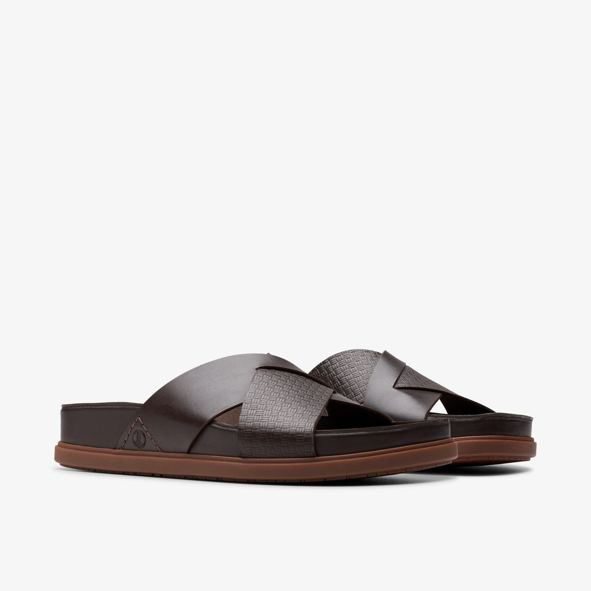 Clarks Mens Torford Cross Brown Leather Sandals - thumbnail 6