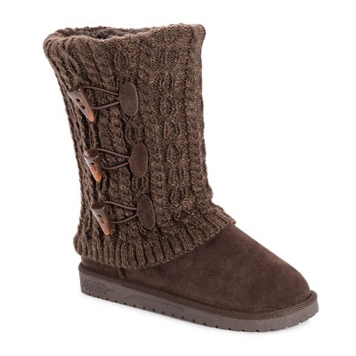 Essentials By Muk Luks Women's Cheryl Boots - Brown/java, 6 : Target