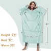 Catalonia Woman Ankle Length Blanket Hoodie Oversized Sweatshirt, Extra Long Fleece Soft Cozy Wearable Blanket Pullover, Cozy Gift Idea for Woman Wife - 3 of 4