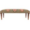Mark & Day Gran 18"H x 48"W x 16"D Rustic Dark Green Bench - 4 of 4