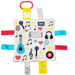 Baby Jack The Learning Lovey Musical Instruments Feel the Music Crinkle Tag Toy 8" x 8" - 1 of 4