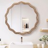 VYNXARIA Decorative Wall Mirrors - 23.62 Inch Scalloped Round Mirror for Bathroom, Living Room, Nursery, Modern Farmhouse Decor - 2 of 4