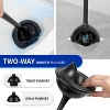 BRINJOY Black Toilet Plunger and Toilet Brush Set with Holder, 1 Set - 4 of 4