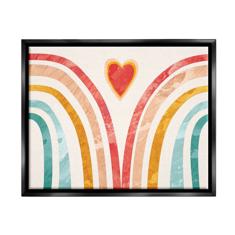 Stupell Industries Kids Paper Collage Rainbow Heart Design, 1 of 7