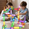 PICASSO-TILES 150 Piece Marble Run, Race Track Building Block & Magnetic Tiles, STEM Toy for Kids 3+ - 2 of 4