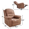 Rocking Recliner Chair for Adult,360 Swivel Nursery Reclining Glider for Living Room,Brown - 2 of 4