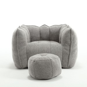 NicBex Bean Bag Chair for Adults Comfortable Square Lazy Sofa with Footstool Floor Chair with High Resilient Foam for Living Room - 1 of 4