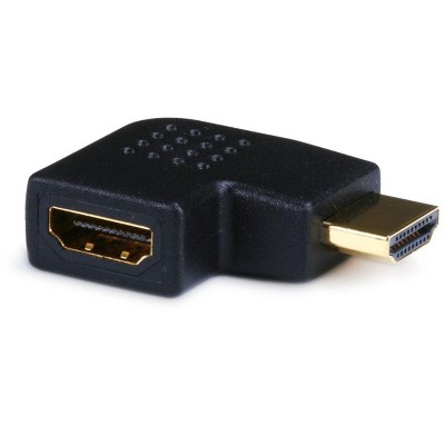 Monoprice HDMI Right Angle Port Saver Adapter (Male to Female) | 270 Degree, Vertical Flat Right