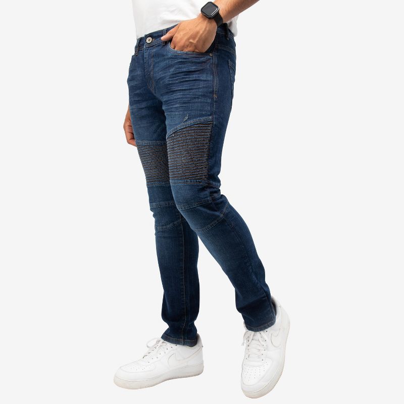RAW X Men's Slim Stretch Moto Jeans, 3 of 6