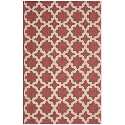 Modway Cerelia Moroccan Trellis 9x12 Indoor and Outdoor Area Rug