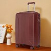 TOBILI 3 pcs/set in PP Spinner Wheel Luggage,Carry on Suitcase,Matching Color,Combination Lock,20"/24"/28" - 3 of 4