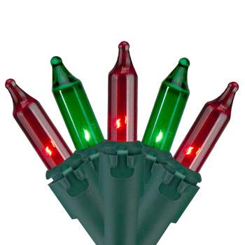 Northlight 100 Count Red and Green Mini Christmas Lights - 28.75' Green Wire