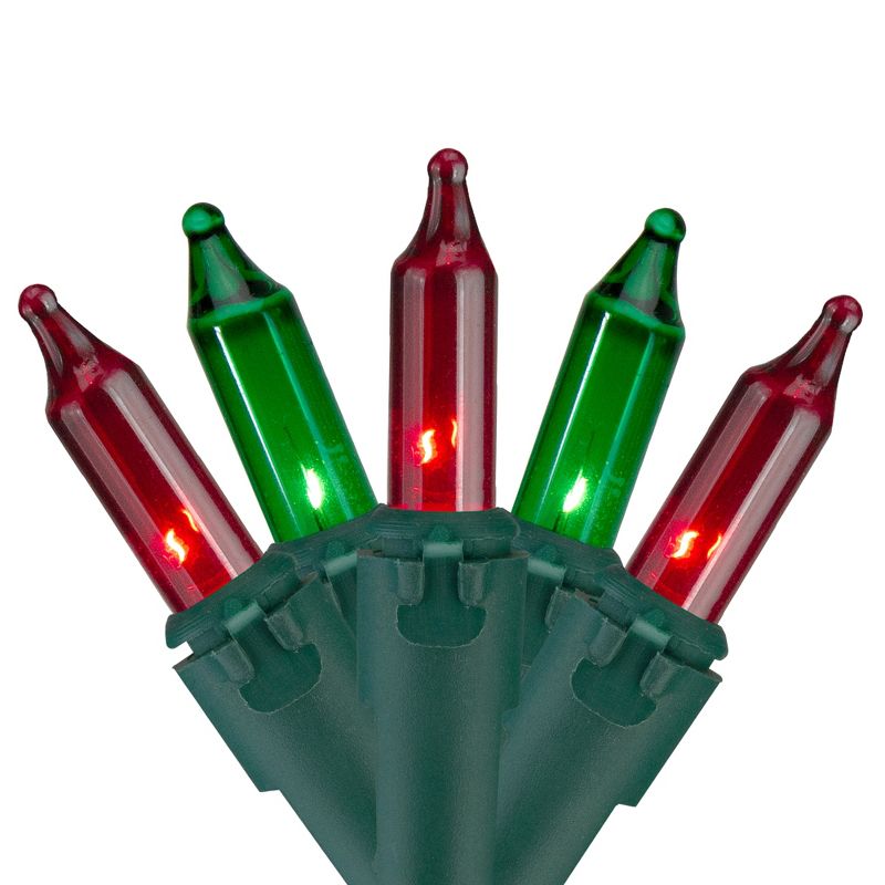 Northlight 100 Count Red and Green Mini Christmas Lights - 28.75' Green Wire, 1 of 4