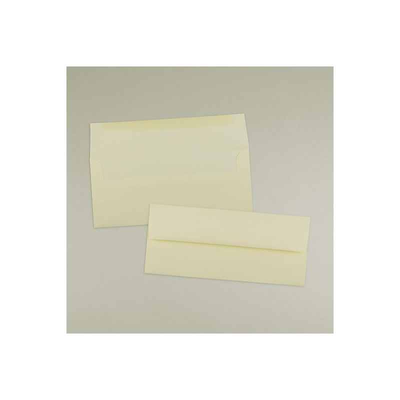 JAM Paper #10 Business Strathmore Envelopes 4.125 x 9.5 Ivory Wove 25/Pack 191165, 4 of 5