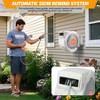 65/100/130 Ft Retractable Garden Hose Reel, With 9 Function Sprayer Nozzle, Any Length Lock, Automatic Slow Rewind, Wall Mounted, 180°Swivel Bracket - 2 of 4