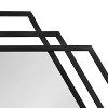 Kate and Laurel Kona Hexagon Metal Hexagon Mirror, 32x31, Black - 2 of 4