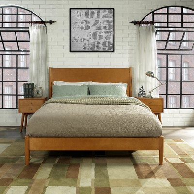 Acorn King Upholstered Wood Frame Bed with Headboard