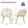 DYHOME Modern Mid Century Dining Chair, Upholstered Velvet Dining Room Chairs with Metal Legs for Makeup/Living Room (Set of 2) - 2 of 4