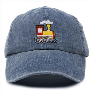 Dalix Train Cotton Dad Hat Adjustable Soft Baseball Cap Mens - 1 of 4