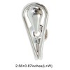 Unique Bargains Curtain Holdbacks Teardrop Hooks Zinc Alloy 2.56"x0.87" 1 Pair - 3 of 4