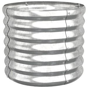 vidaXL Garden Planter Powder-coated Steel 15.7"x15.7"x14.2" Silver - 1 of 1