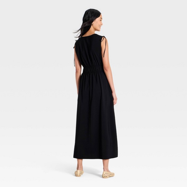 Vestido midi con lazo en V para mujer - A New Day™ 2