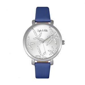 Sophie & Freda Key West Leather-Band Watch w//Swarovski Crystals - 1 of 4