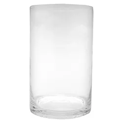 10"x6" Glass Cylinder Vase - Diamond Star