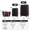 Lightweight Hardshell Luggage Set with TSA Lock and Spinner Wheels for Vacation or Business 20" 24" and Bag - Cuddlewood - 4 of 4