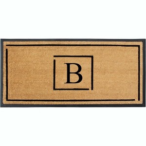 A1HC Natural Coir Monogrammed Doormat, Anti-Shed Treated Durable Front Door Mat for Outdoor Entrance, Easy to Clean Entrymat 24"x48" - 1 of 4