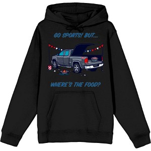 Go Sports! But Where's the Food? Adult Long Sleeve Hoodie - 1 of 2
