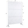 Grungis Matrix Metal Decorative Patio Screens,Freestanding Decorative Privacy Screen in with Rhombus Pattern for Balcony Patio,76" H×48" W - 2 of 4