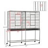 65'' Large Metal Bird Cage with Rolling Stand and Storage Shelf,Detachable Bird House with Slide Out Tray for Parrots - LAOTIES - 2 of 4
