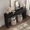 KIGFTSOD Farmhouse Retro Console Table with Double Board Suspension, Solid Wood & MDF, for Entryway Living Room - 4 of 4