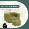 MOONMISS Square bean bag chairs with a footstool and high-density sponge-filled chair for the living room, bedroom and reception room,Olive Green - 2 of 4