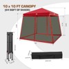 EAGLE PEAK 10x10ft Slant Leg Pop up Gazebo Patio Canopy Tent Shelter with Netting - 3 of 4